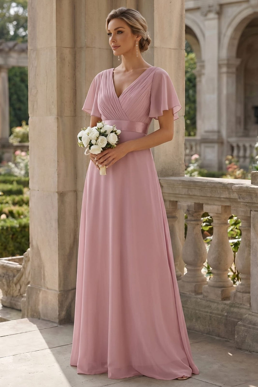 Sienna’s | Dress Women Maxi Empire – Chiffon