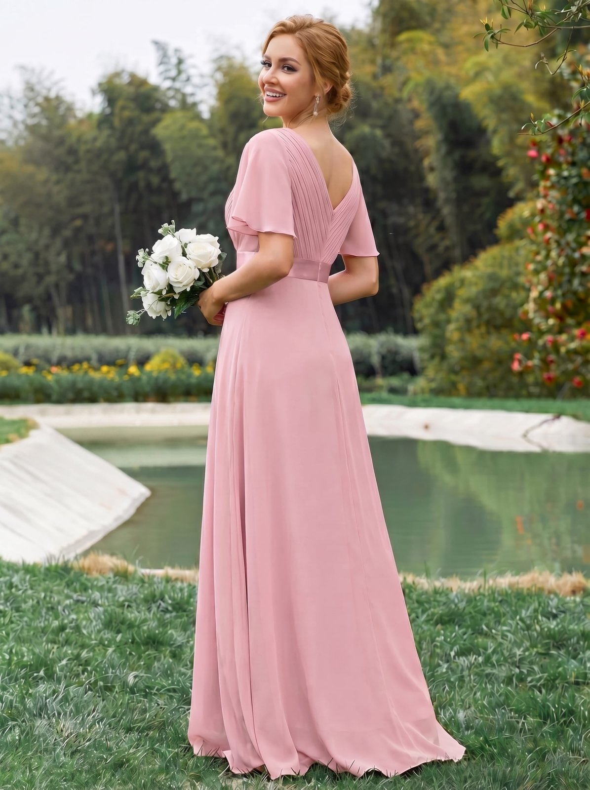 Sienna’s | Dress Women Maxi Empire – Chiffon