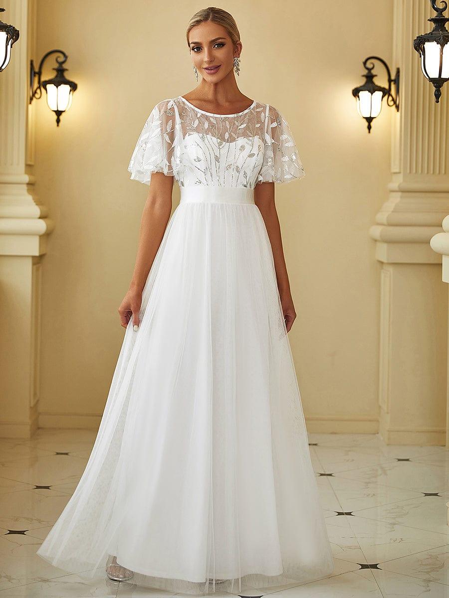 Miss | Jurk Dames Maxi Korte Mouw Pailletten - Tule