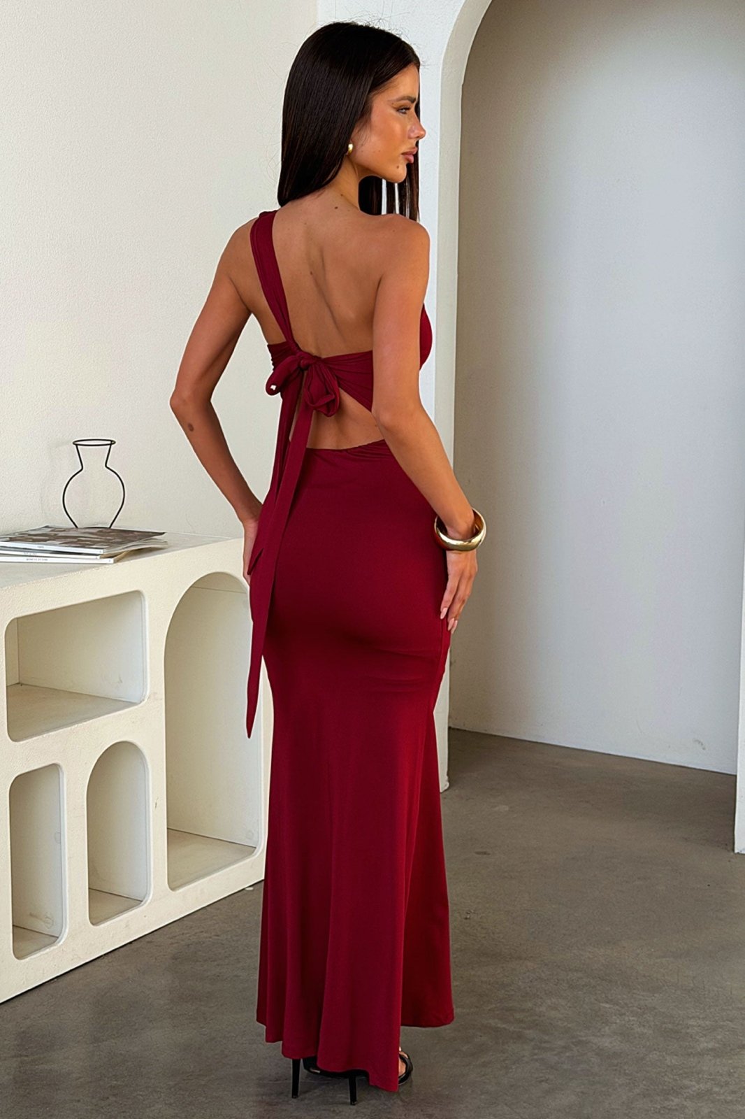 Miss | Jurk Dames Maxi One-Shoulder - Polyester