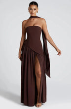Miss | Jurk Dames Maxi Strapless - Viscose Blend