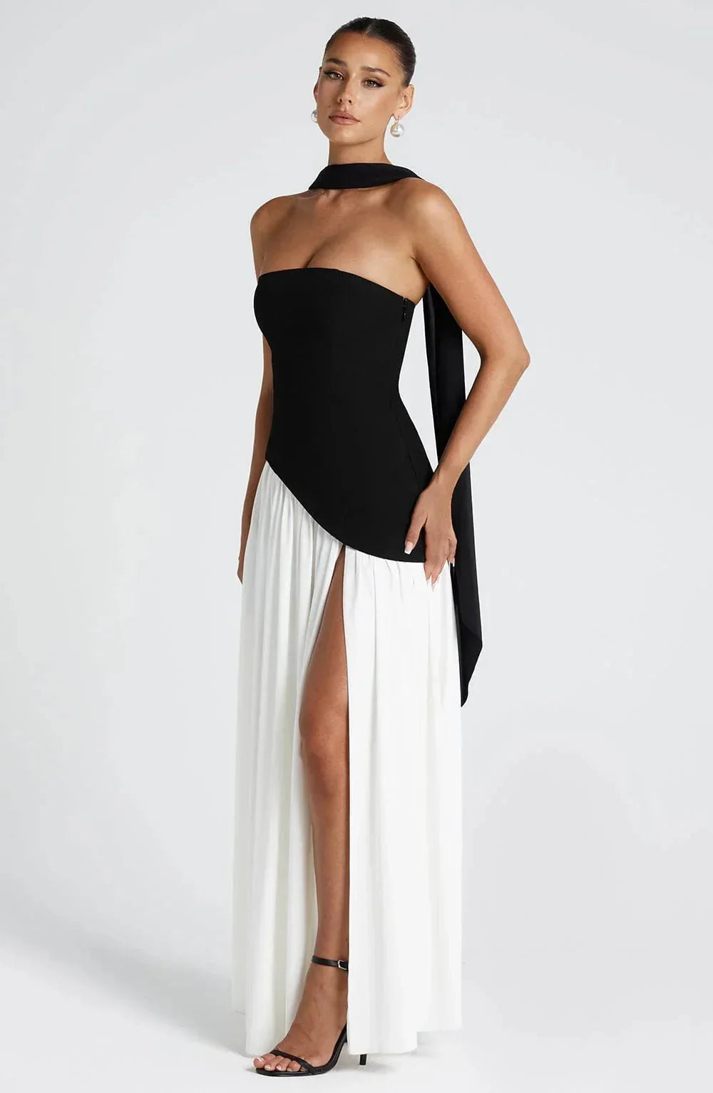 Miss | Jurk Dames Maxi Strapless - Viscose Blend