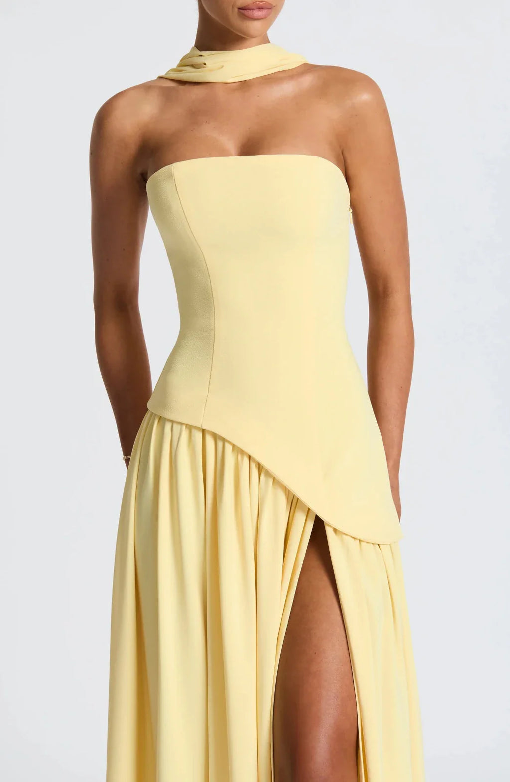 Miss | Jurk Dames Maxi Strapless - Viscose Blend