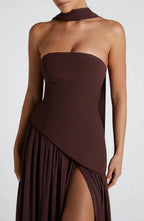 Miss | Jurk Dames Maxi Strapless - Viscose Blend