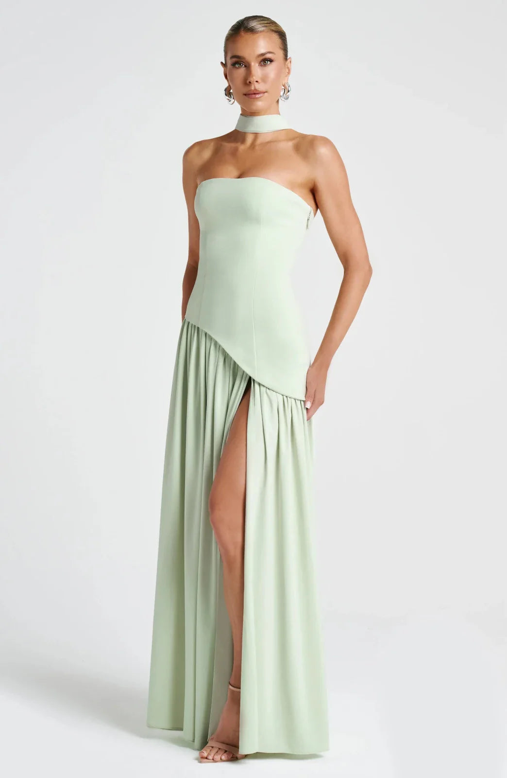 Miss | Jurk Dames Maxi Strapless - Viscose Blend