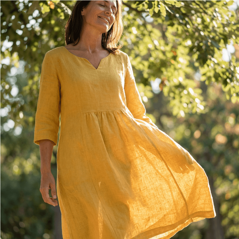 Miss | Jurk Dames Midi Casual - Katoenmix