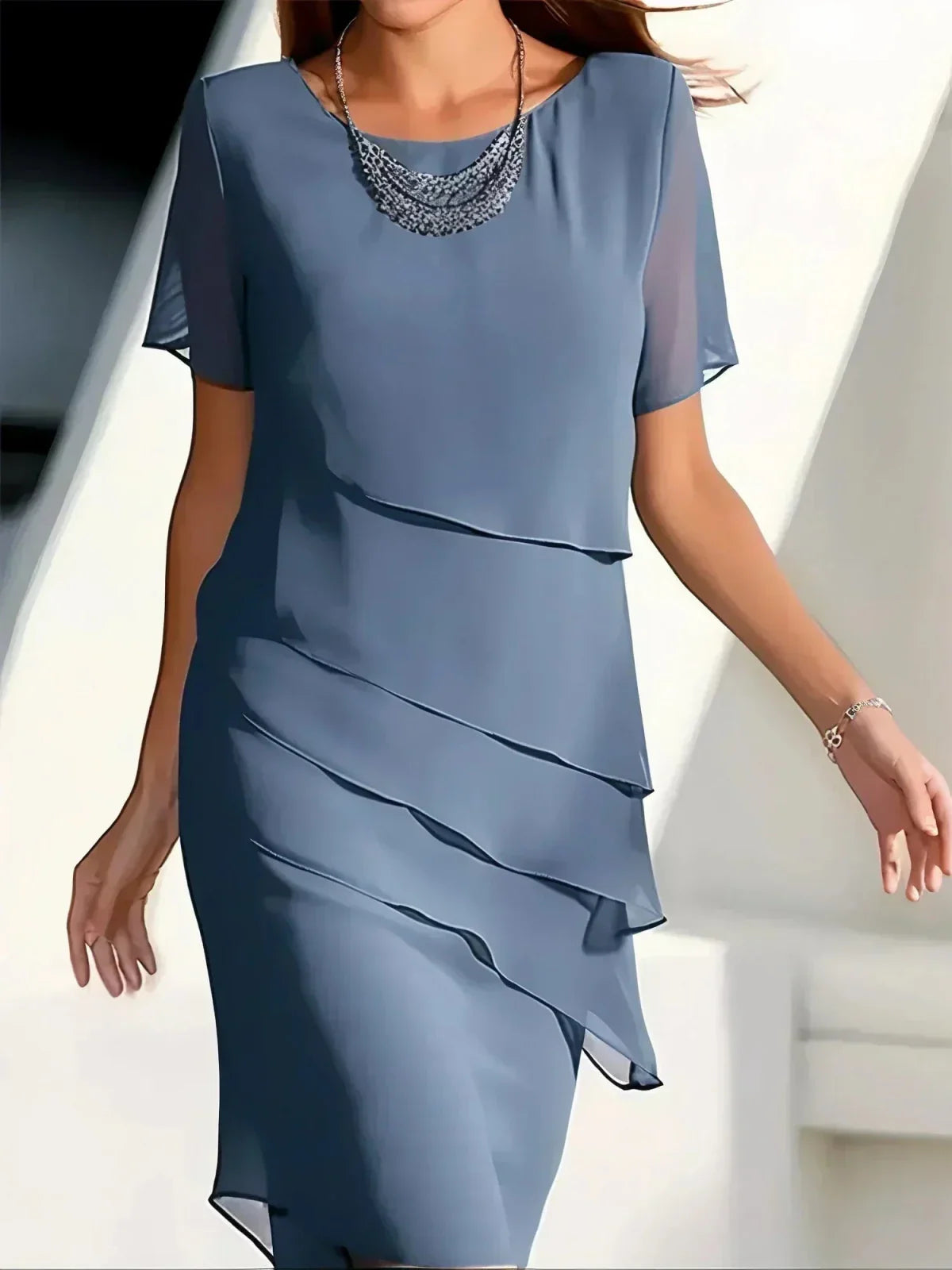 Miss | Jurk Dames Midi Figuurvriendelijk - Viscose