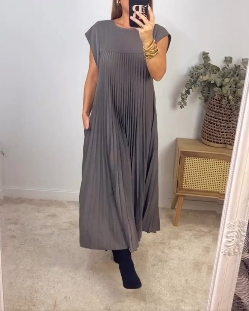 Miss | Jurk Dames Midi Plissé Elegant - Polyester
