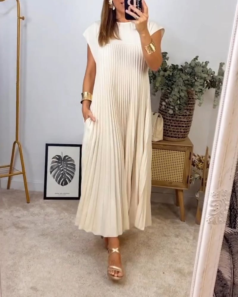 Miss | Jurk Dames Midi Plissé Elegant - Polyester