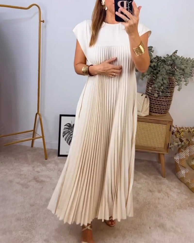 Miss | Jurk Dames Midi Plissé Elegant - Polyester