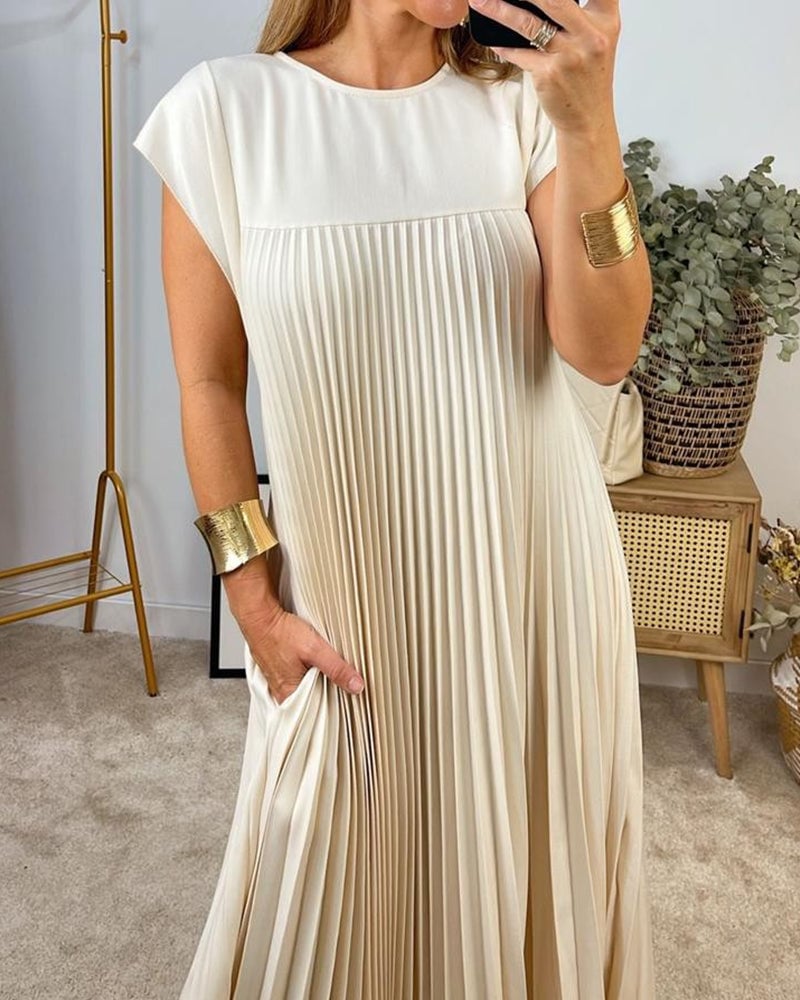 Miss | Jurk Dames Midi Plissé Elegant - Polyester