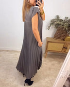 Miss | Jurk Dames Midi Plissé Elegant - Polyester