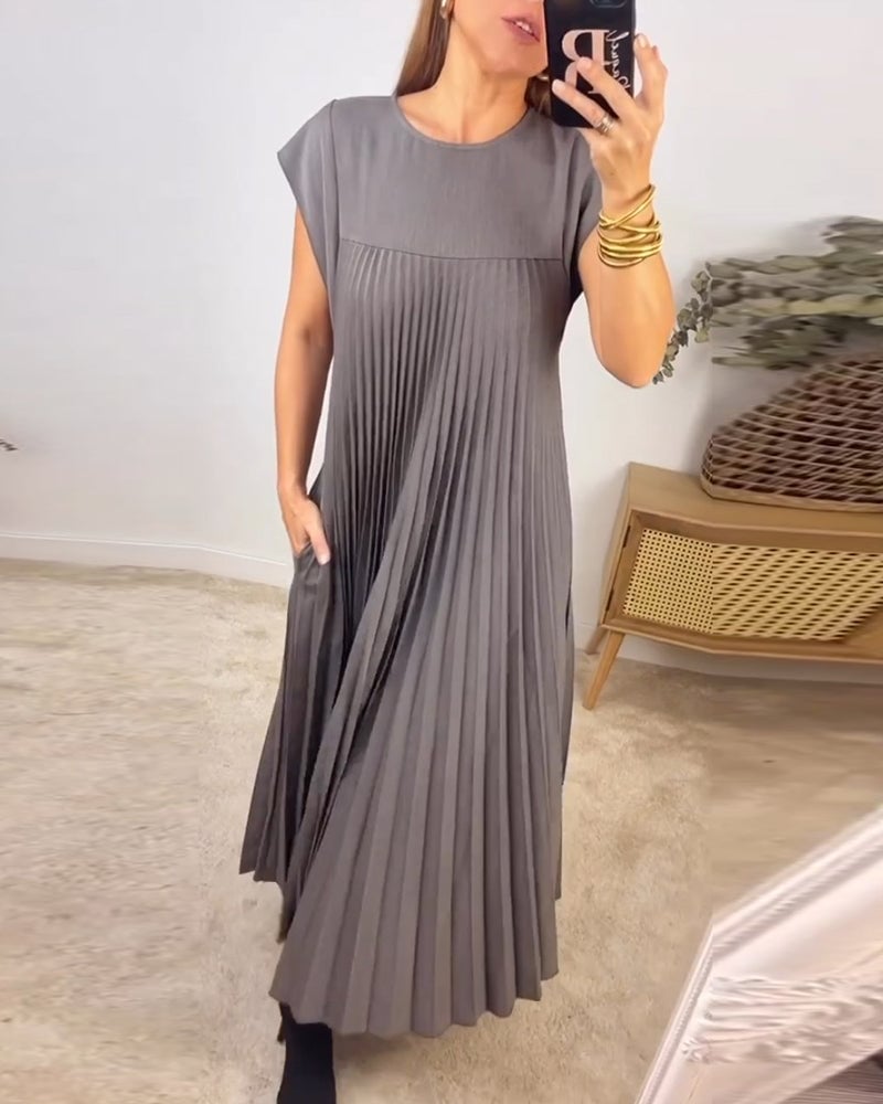 Miss | Jurk Dames Midi Plissé Elegant - Polyester