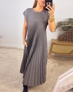 Miss | Jurk Dames Midi Plissé Elegant - Polyester