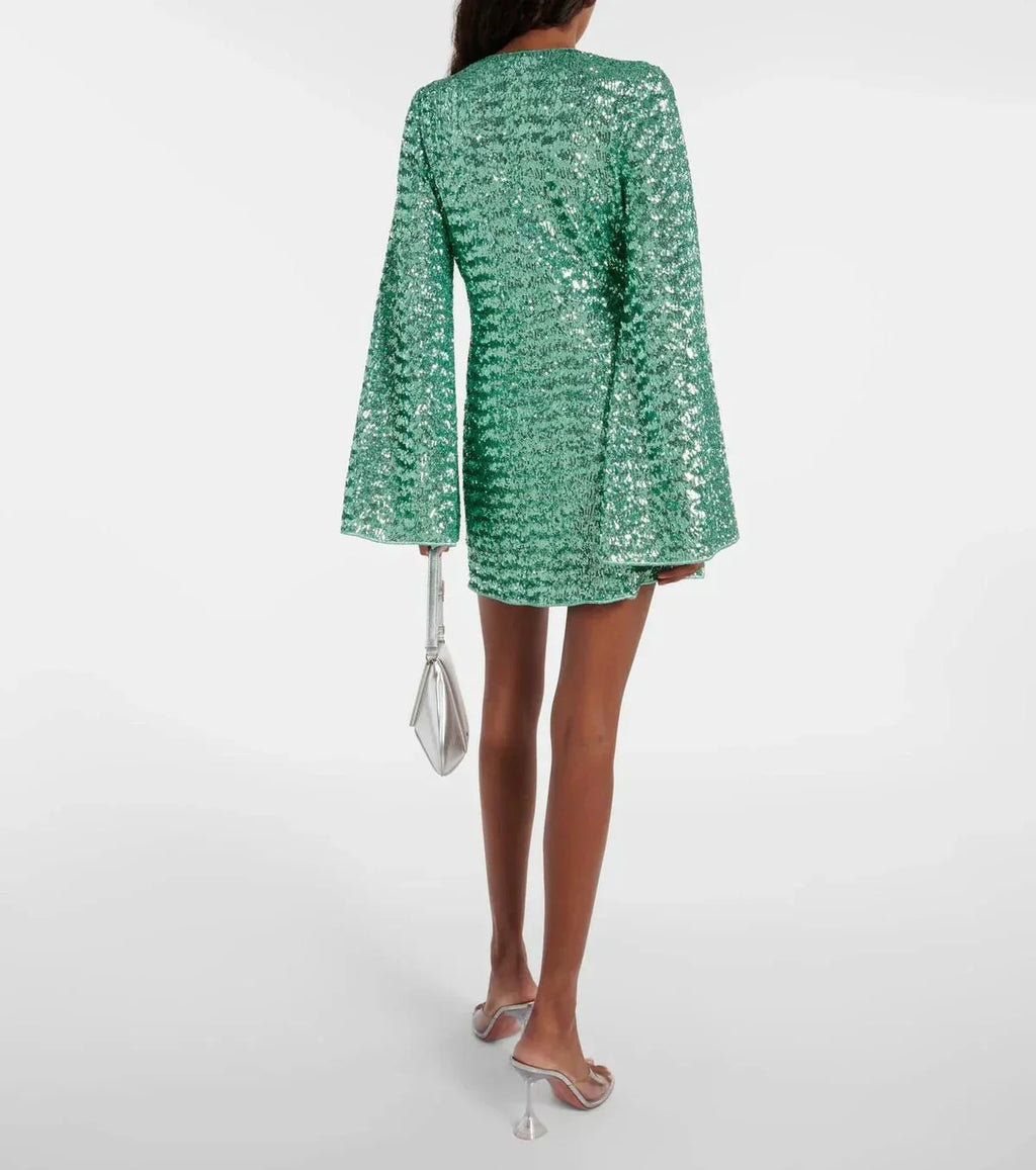 Miss | Jurk Dames Mini Glitter Avond - Polyester
