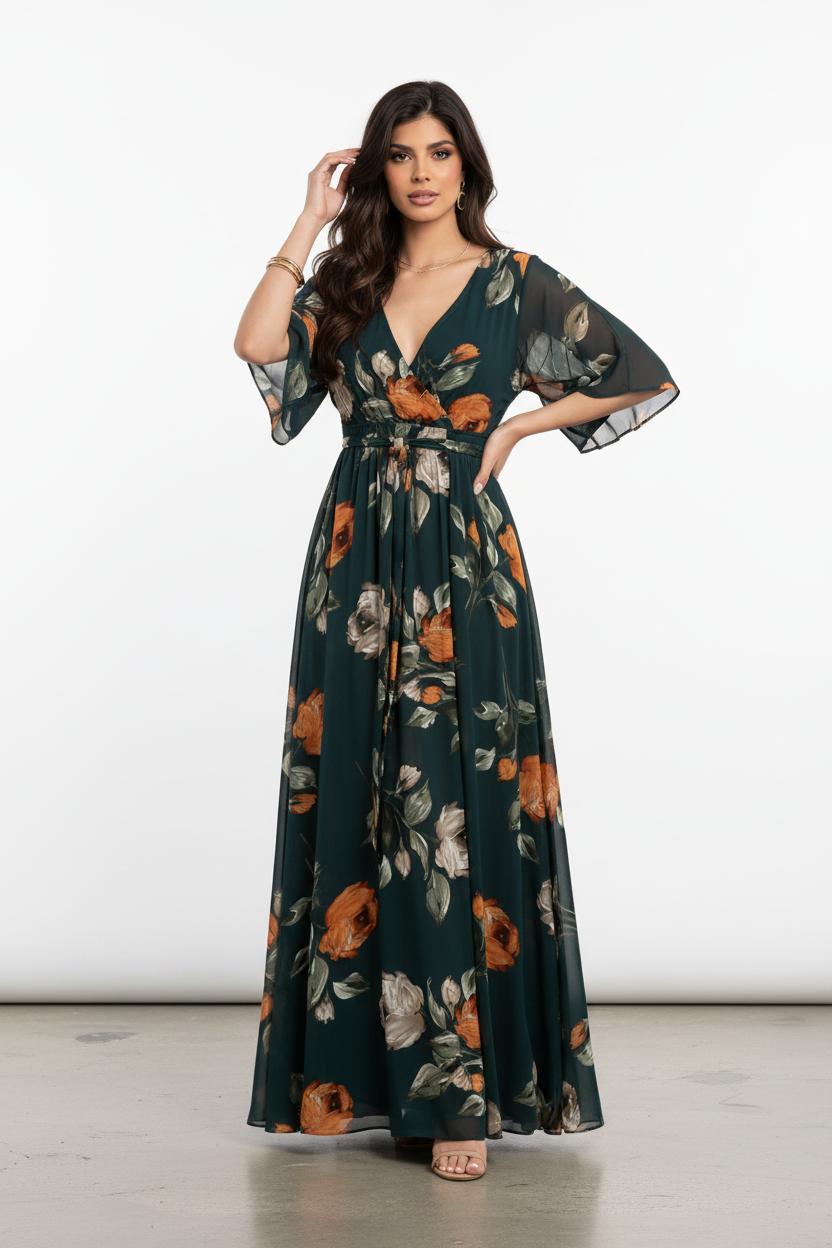Miss | Maxi-jurk Dames Casual Maxi - Chiffon