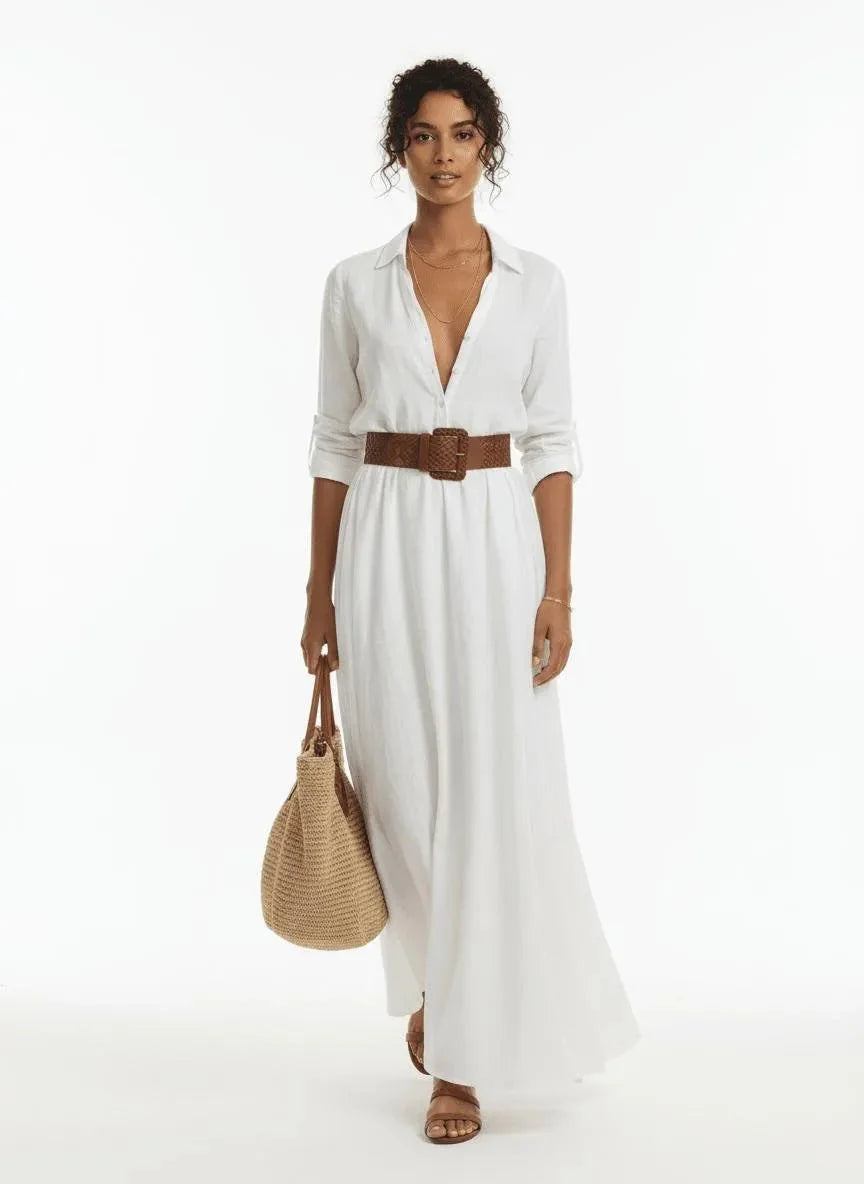 Miss | Maxi-jurk Dames Casual Maxi - Premium linnenblend