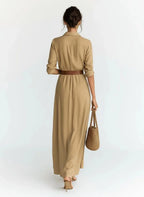 Miss | Maxi-jurk Dames Casual Maxi - Premium linnenblend