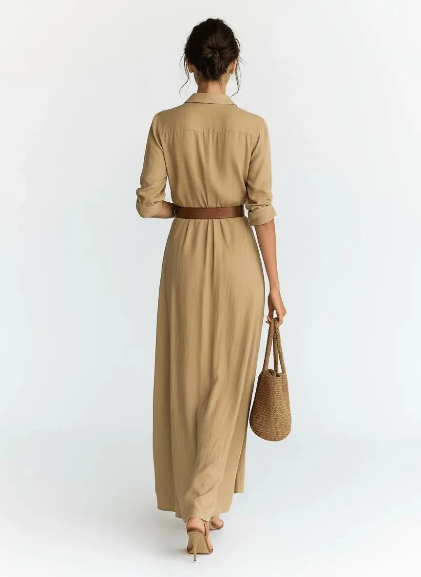 Miss | Maxi-jurk Dames Casual Maxi - Premium linnenblend