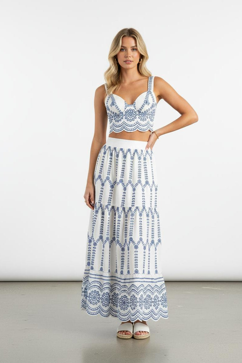 Sienna’s | Skirt & Top Set Women Regular Fit – Cotton Blend