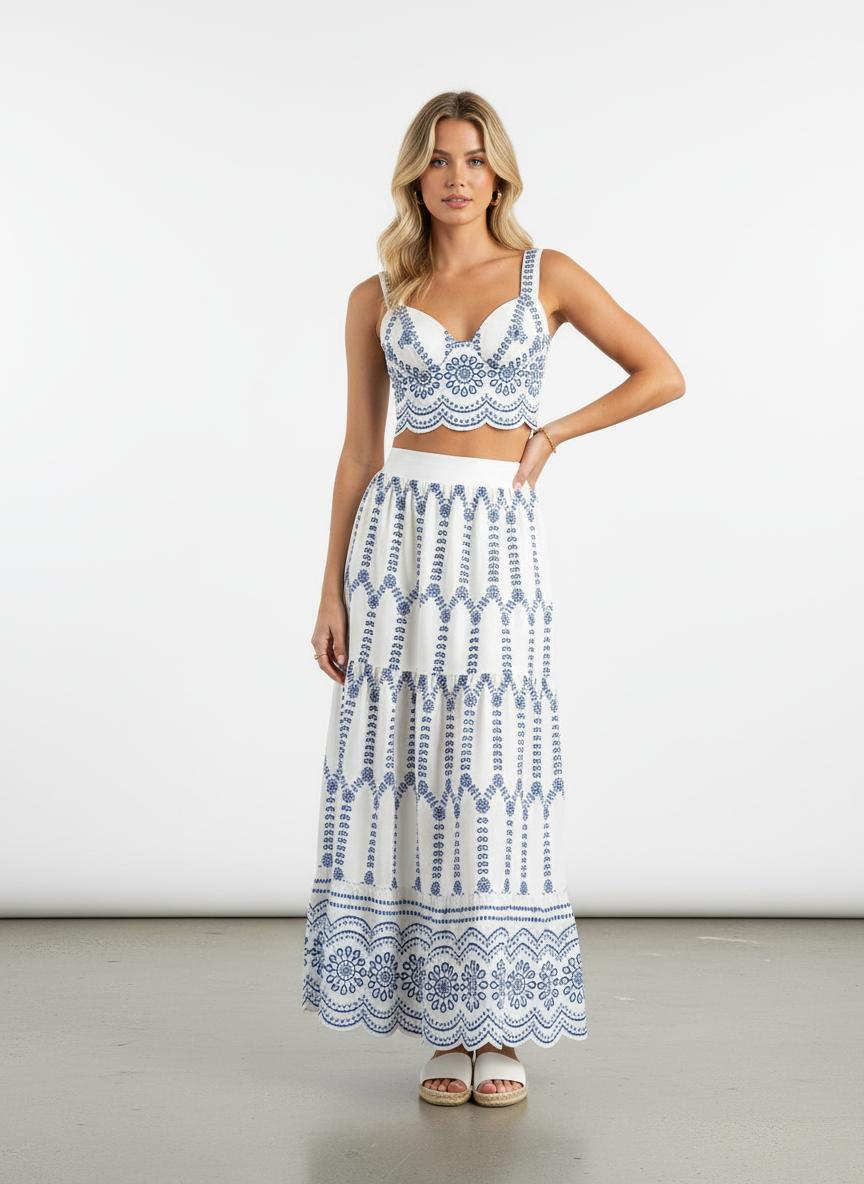 Miss | Rok & Top Set Dames Regular Fit - Katoenmix