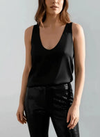 Miss | Tanktop Dames Casual Relaxed - 100% satijn