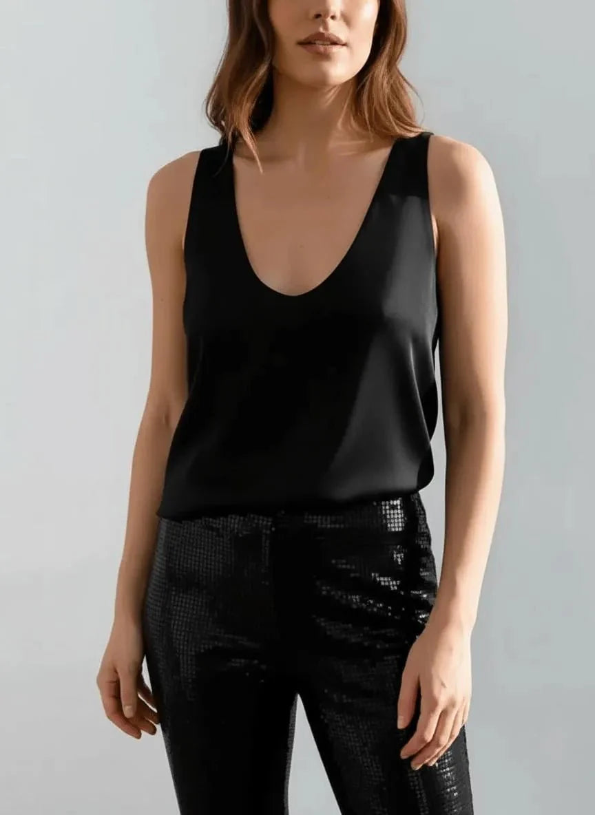Miss | Tanktop Dames Casual Relaxed - 100% satijn