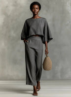 Miss | Tweedelige Set Dames Casual Elegant - Linnen Blend