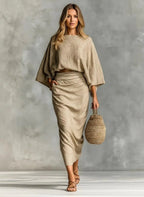 Miss | Tweedelige Set Dames Casual Elegant - Linnen Blend