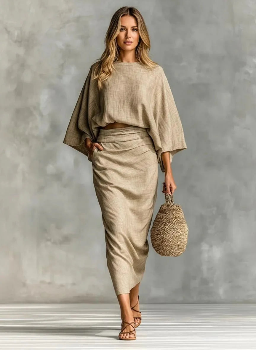 Miss | Tweedelige Set Dames Casual Elegant - Linnen Blend