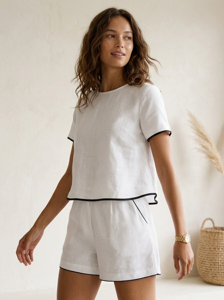 Sienna’s | Two‑Piece Set Women Relaxed Fit – Cotton