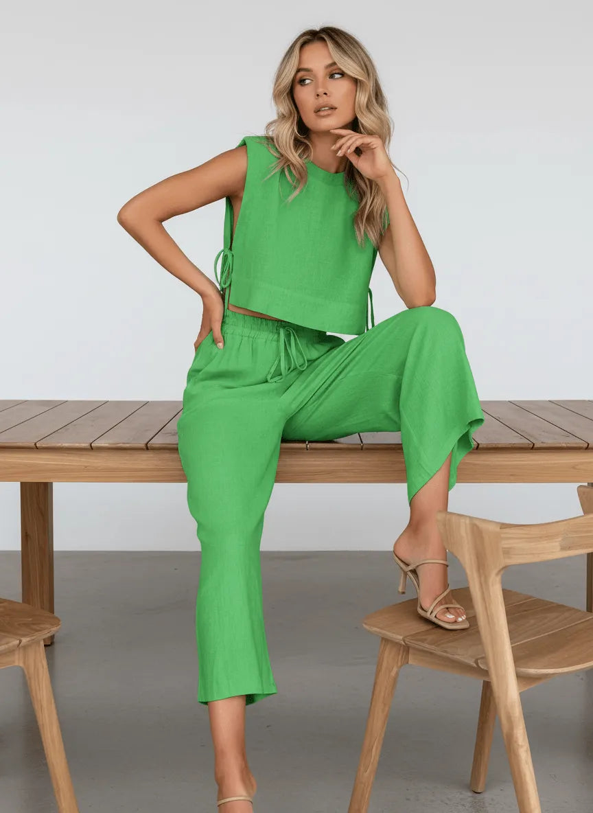 Sienna’s | Two‑Piece Set Women Relaxed – Linen Blend