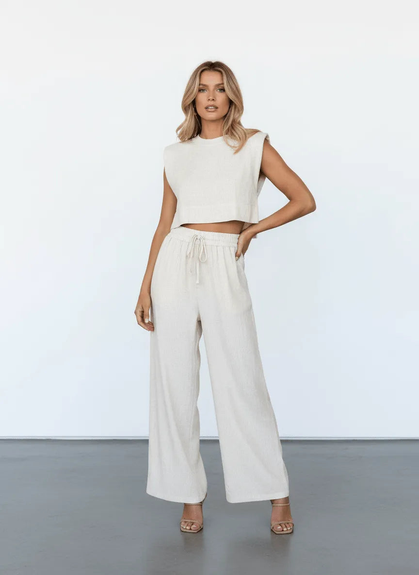 Sienna’s | Two‑Piece Set Women Relaxed – Linen Blend