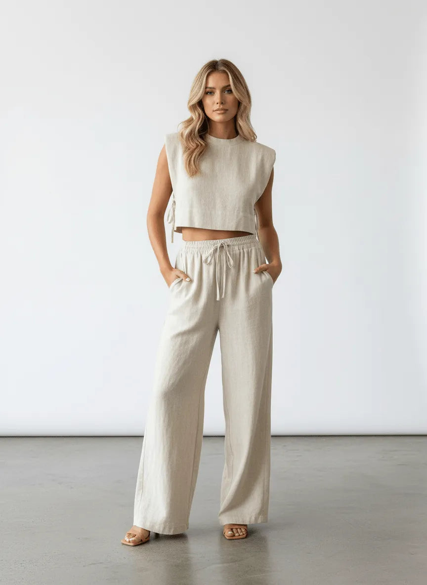 Sienna’s | Two‑Piece Set Women Relaxed – Linen Blend