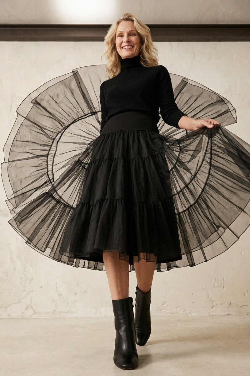 Sienna’s | Layered Tulle Petticoat Black