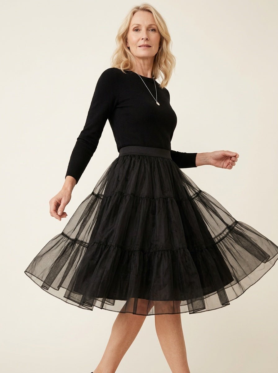 Sienna’s | Layered Tulle Petticoat Black