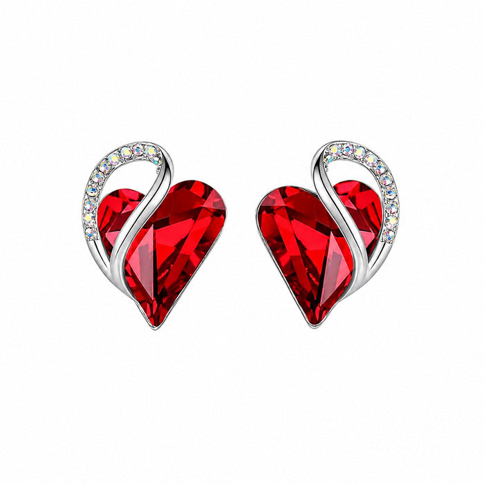 Elegant Ruby Infinity Stud Earrings — 1