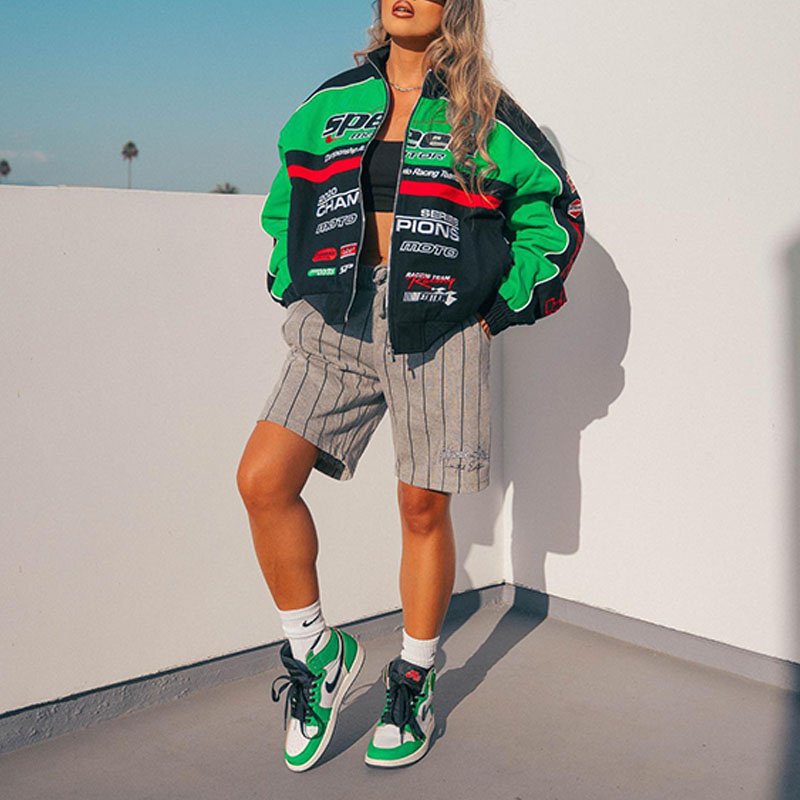 Miss | Jas Dames Oversized Racing Print - Polyester