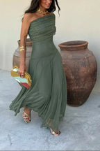 Miss | Jurk Dames Maxi One-Shoulder - Polyester