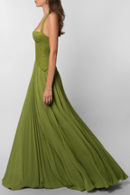 Miss | Jurk Dames Maxi Plissé Corset - Polyester