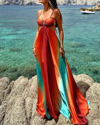 Miss | Maxi Jurk Dames Zomer Verloop - Polyester