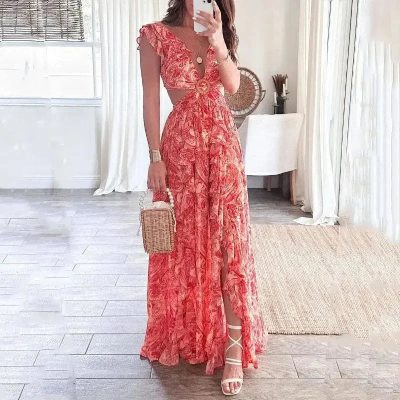 Miss | Jurk Dames Maxi Elegant - Polyester chiffon