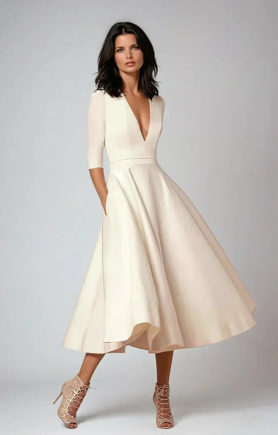 Miss | Jurk Dames Midi Casual - Polyester Mix