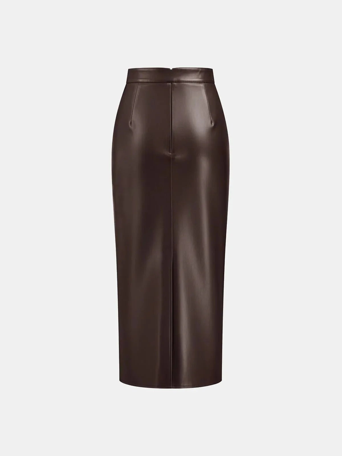 Sienna’s | Ruched Faux Leather Midi Skirt for Style‑Conscious Women
