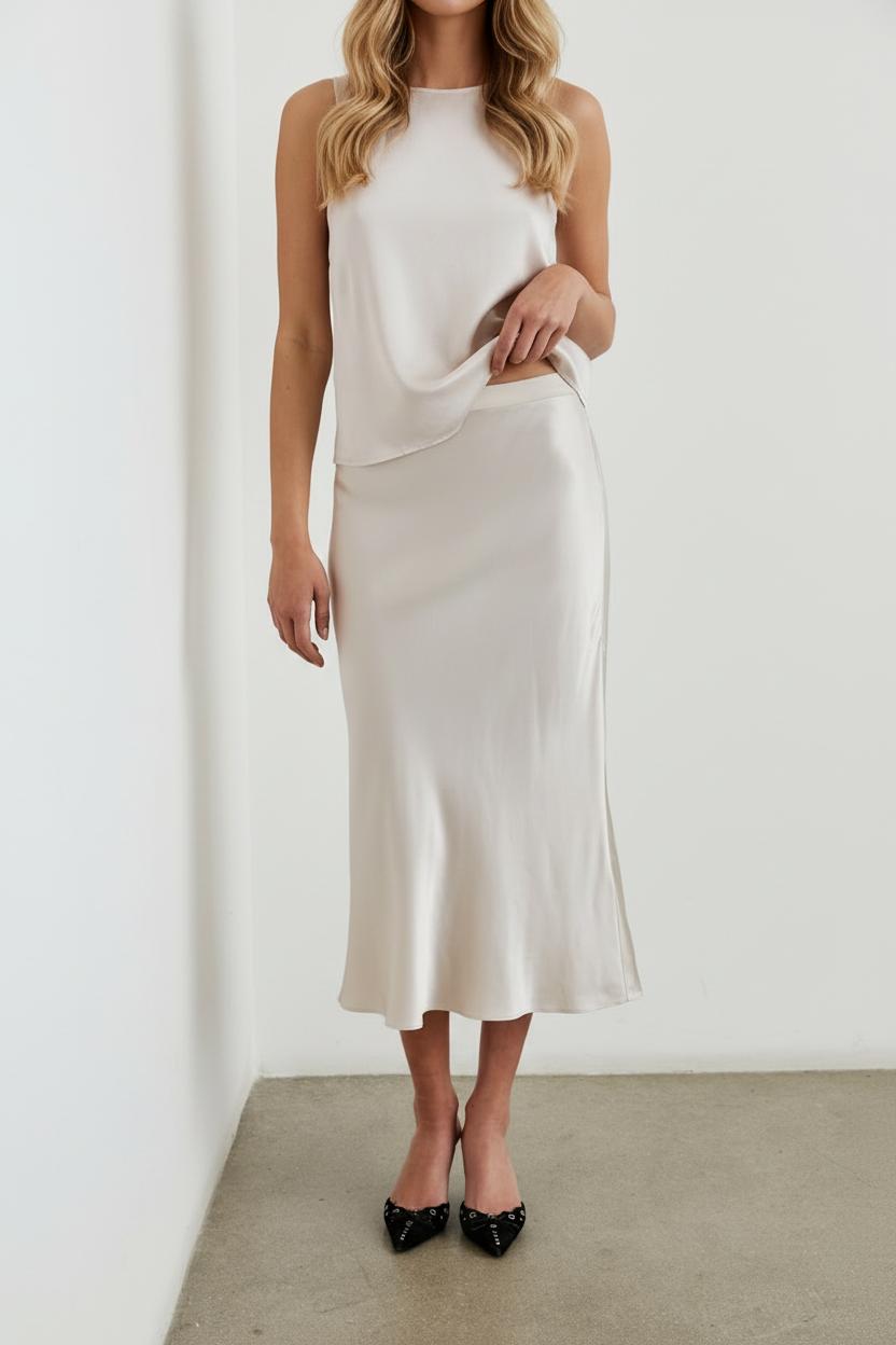Sienna’s | Skirt Women A‑line Satin – Polyester