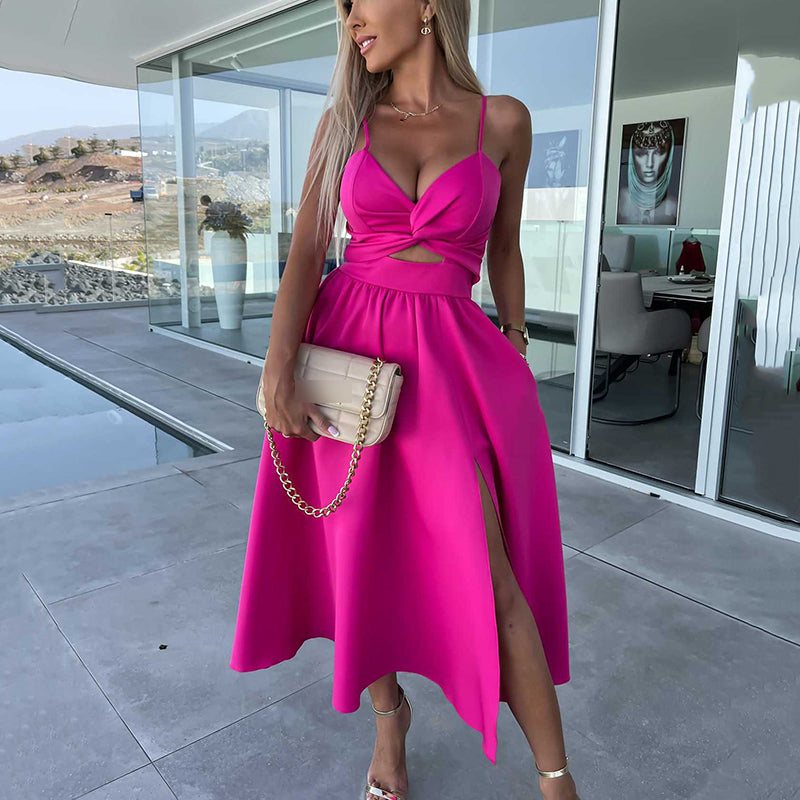 Delina | Cut-out Jurk met Sexy Split & Elegante Shape