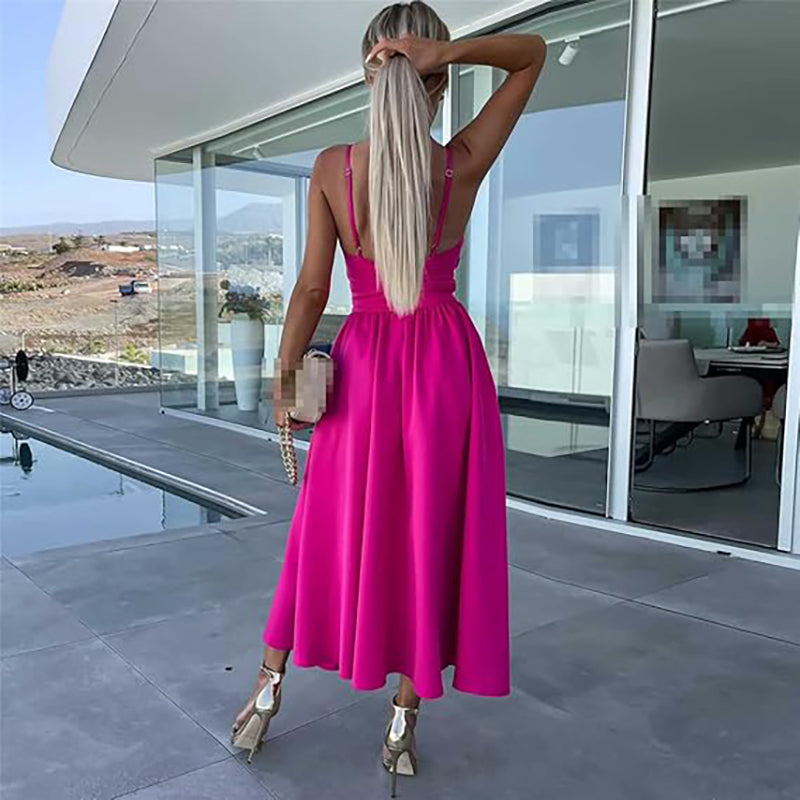 Delina | Cut-out Jurk met Sexy Split & Elegante Shape