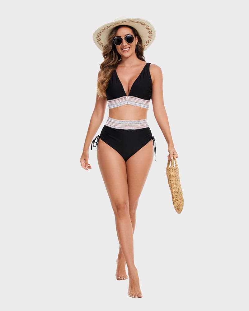 Miss | Jurk Dames Zomer Bikini Kleurblok - Nylon
