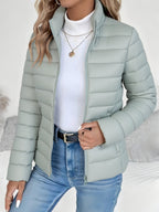 Miss | Tussenjas Dames Oversized Staande Kraag - Katoenmix