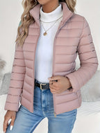 Miss | Tussenjas Dames Oversized Staande Kraag - Katoenmix